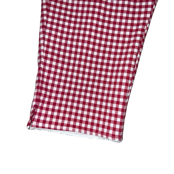 Cotton On Red Gingham Capri Pants 90s Fitted Size 12 NWT - Picture 3 of 15